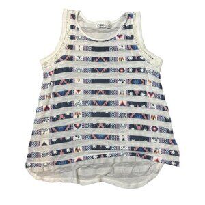 Cato Girls Blue & White Stripped Tank Top